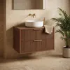 Mobiletto Da Bagno Sotto Il Lavabo Rea Mono 80Cm Marrone Anteprima dell’immagine prodotto 5