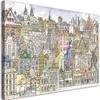 Leinwandbild fröhliche stadt 100x70 cm Feeby farbe wandbild Produktbild-Vorschau 1