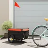 vidaXL Príves na bicykel čierno-oranžový 30 kg železa Náhľad obrázku produktu 2
