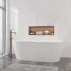 AICA Freistehende Badewanne Acryl Badwanne Oval 170x80x60cm Produktbild-Vorschau 1