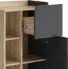 A close-up view of an open cabinet with a drawer partially extended and a door ajar. Náhled obrázku produktu
