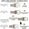 Damen Spalt Leder Gürtel 30mm Sommer Farben Silberne Produktbild-Vorschau 6