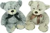 Two teddy bears sitting side-by-side against a white background. Produktbild-Vorschau