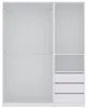Marmex Möbel Kleiderschrank TRES H Weiß 111/100x206x51 cm Produktbild-Vorschau 1