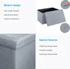 Intirilife Faltbare Sitzbank 49x30x30 cm in ALASKA GRAU - Produktbild-Vorschau 3