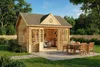 Alpholz Gartenhaus Clockhouse-28 aus Holz in Naturbelassen Produktbild-Vorschau 7