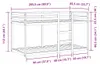 Łóżko Piętrowe Z Zasłonkami, Niebieskie, 80X200 Cm, Sosnowe Podgląd zdjęcia produktu 6