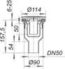 Dallmer Brausewannenablauf ORIO V Haube verchromt DN 50 Voir les images du produit 2