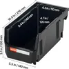 VEVOR Stapelboxen, 276x140x130 mm (verpakking van 8), Productafbeelding-voorbeeld 10
