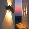 Solarleuchte moderner Wandstrahler 5 helle LED Wandlampe Produktbild-Vorschau 1
