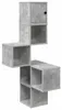 vidaXL Wand-Eckregal Betongrau 48 x 48 x 120 cm Produktbild-Vorschau 1