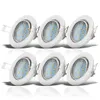 6x LED vestavné bodové svítidlo otočné bílé GU10 stropní Náhled obrázku produktu 2