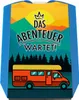 Das Abenteuer wartet Parkscheibe mit Reisemotiv und 2 Produktbild-Vorschau 1