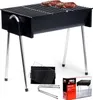 Progarden Tragbarer Holzkohlegrill schwarz Stahl 33x48x46 Produktbild-Vorschau 2