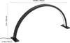 A black arc-shaped desk lamp with dimensions indicated. Produktbild-Vorschau