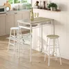 HOMCOM Bartisch Set 3-teilig Esstisch mit 2 Barhocker Produktbild-Vorschau 2