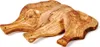 Three olive wood serving boards with handles are arranged diagonally on a white background. Produktbild-Vorschau