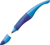 A blue and dark blue ergonomic pen with its cap removed, shown against a white background. Anteprima dell’immagine prodotto
