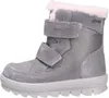 A single gray boot with pink trim is shown against a white background. Voir les images du produit