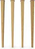 4x sossai Holzfüße eckig - gerade Ausführung 71cm Eiche Produktbild-Vorschau 3