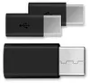 3x Micro USB Adapter USB Typ C Stecker wandelt USB 2.0 Typ Produktbild-Vorschau 1