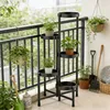 5-Tier Blumentreppe Pflanzenständer Metall Blumenständer Produktbild-Vorschau 3