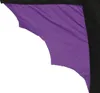 A close-up view of a black fabric with a purple, bat-wing-shaped insert, likely part of a costume. Produktbild-Vorschau