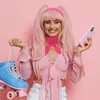 HOWAF 80er 90er Jahre Damen Kostüm Set Pink Karneval Party Produktbild-Vorschau 5