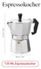 Florina Cafetières Espresso GRANDE Espresso italien pot en Voir les images du produit 2