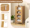 COSTWAY Kommode mit 4 Schubladen, Bambusschrank mit Produktbild-Vorschau 5