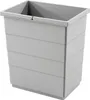 A light gray trash can with horizontal ridges on its exterior. Produktbild-Vorschau