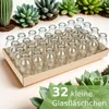 32x Glasflaschen Mini Vasen Deko Hochzeit Vintage Tischdeko Produktbild-Vorschau 4