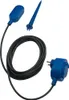 A product shot of a frost guard device with a float switch, a probe, and a power plug. Produktbild-Vorschau