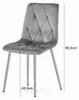 Dunkelgrauer Stuhl LIBRA STONE GREY mit schwarzen Beinen Produktbild-Vorschau 9