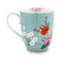 A close-up studio shot of a ceramic mug with a floral pattern. Produktbild-Vorschau