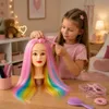 Główka głowa treningowa fryzjerska 90 cm Iza włos termiczny Podgląd zdjęcia produktu 6
