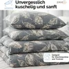 Bettwäsche 240x220 Baumwolle 3-teilig Bettbezug Blaugrau Produktbild-Vorschau 4
