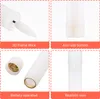 A collage of four close-up images showcasing different features of LED candles. Podgląd zdjęcia produktu