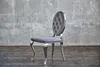 KAWOLA Stuhl LINDA Esszimmerstuhl Barock Velvet grau Produktbild-Vorschau 3