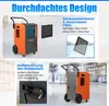 Collage of images showing features of a commercial dehumidifier. Voir les images du produit