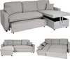 Ecksofa mit Bettkasten HWC-L17, Couch Sofa L-Form, Produktbild-Vorschau 1