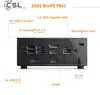Rear view of a black ASUS MiniPC PN42 with various ports labeled. Produktbild-Vorschau
