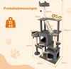 COSTWAY drapak duży 180cm, drapak dla kota z 2 jaskiniami, Podgląd zdjęcia produktu 3