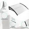 COSTWAY Auvent pour porte d'entrée 122x99cm, Auvent en alu Voir les images du produit 6