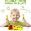 Lustiger Bagger Besteck Kinder Set mit Teller, Produktbild-Vorschau 5