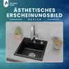 VBChome Granitspüle 44 x 44 cm Schwarz Einzelbecken Produktbild-Vorschau 8