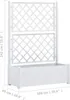 vidaXL Bac à plantes avec treillis 100x43x142 cm PP blanc Voir les images du produit 10