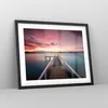Gerahmtes Poster - Schwarzer Rahmen - Brücke Rosa Himmel - Produktbild-Vorschau 8