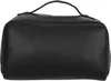 A black toiletry bag with a handle on top. Voir les images du produit
