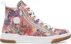 A single high-top sneaker with a floral pattern. Voir les images du produit